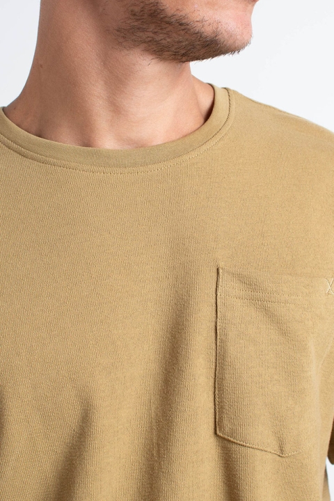 Clean Cut Copenhagen Calton Structured Tee Dark Khaki