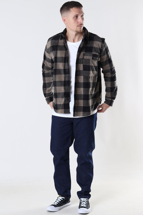 ONLY & SONS ONSTYN RLX 1PKT FLEECE CHECK LS SHIRT Fallen Rock