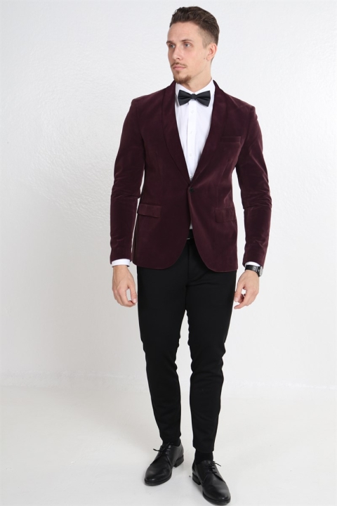 Only & Sons Teo Slim Velour Blazer Fudge