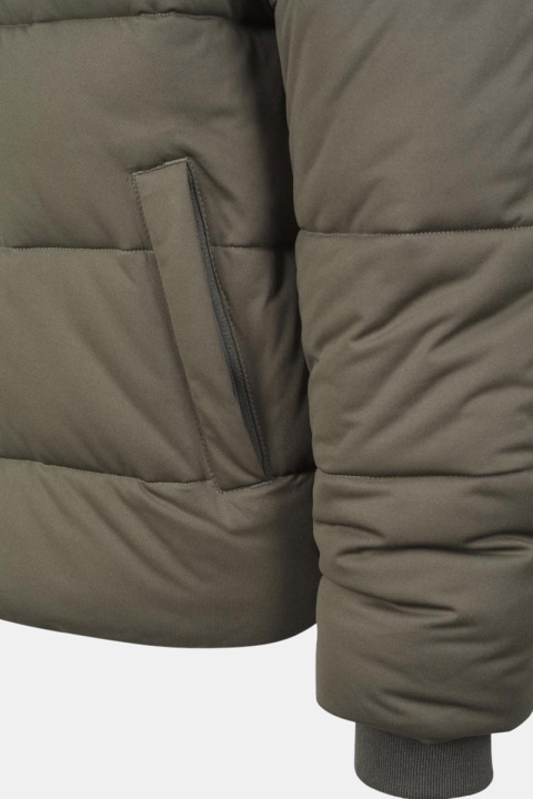 Urban Classics Hooded 2-Tone Puffer Jacket Dark Olive/Black