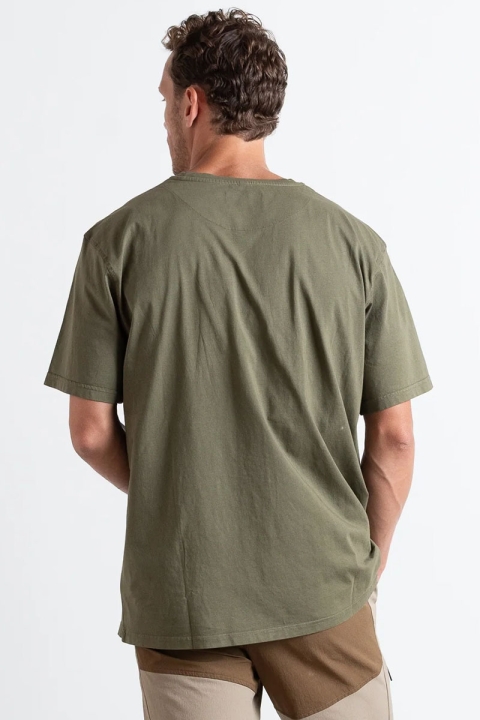 Fat Moose FM Logo Organic Tee Army