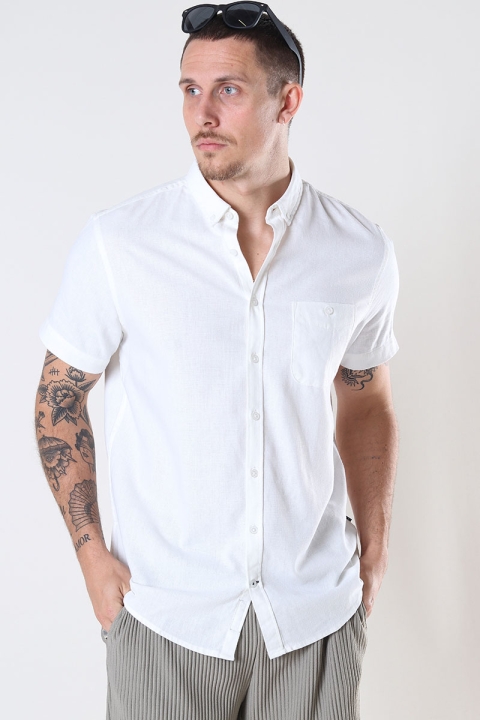 Kronstadt Johan Linen S/S shirt Off White