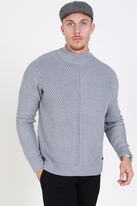 Only & Sons Roland 7 Structure Knit Medium Grey Melange