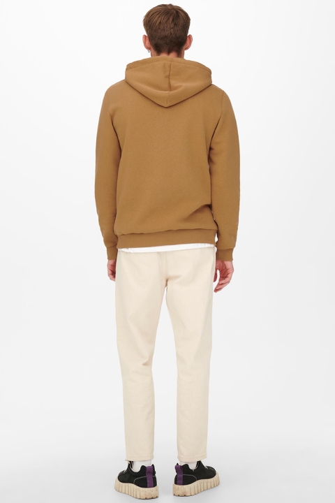 ONLY & SONS CERES HOODIE SWEAT Chipmunk