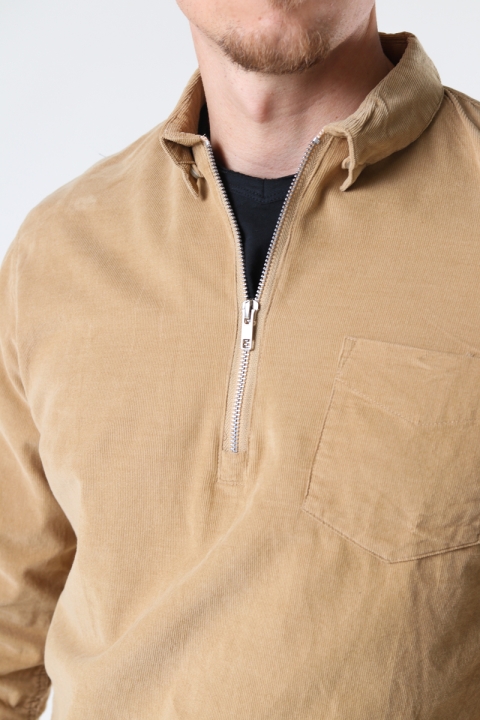 Kronstadt Johan Baby Corduroy half zip shirt Sand