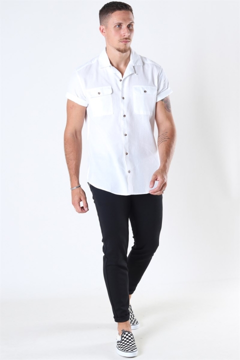 Only & Sons Andrew Waffle Shirt S/S White