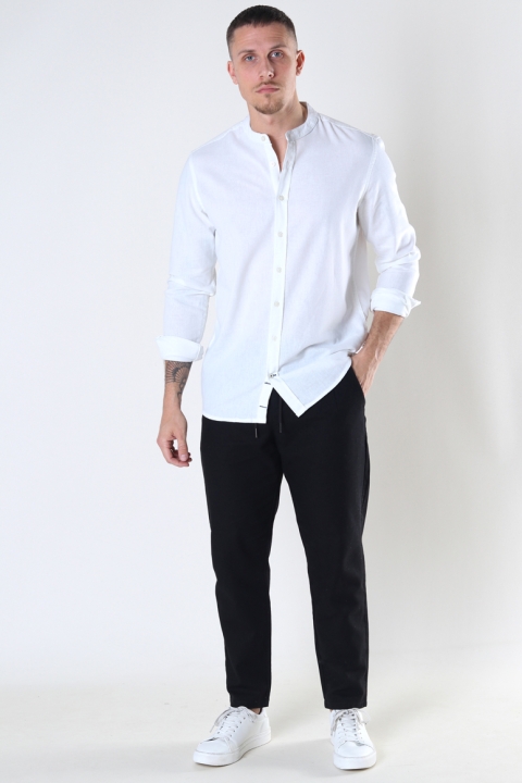 Kronstadt Johan Linen henley shirt White