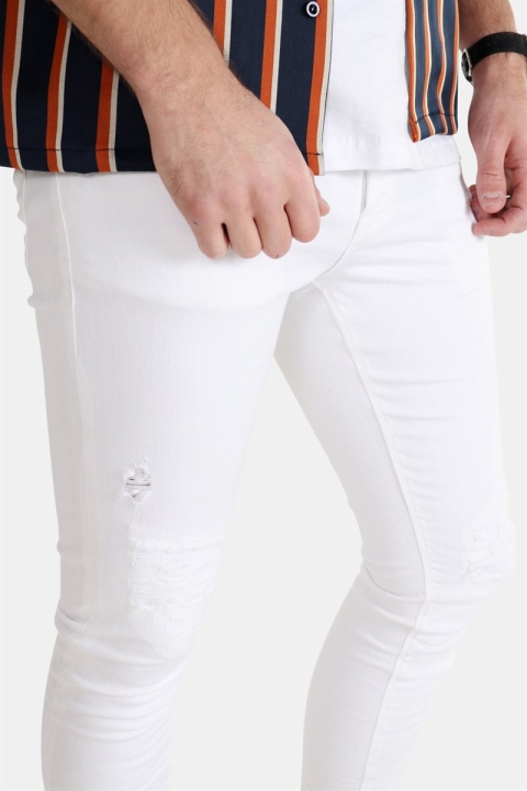 Gabba Iki K2666 White Destroy Jeans Hvid