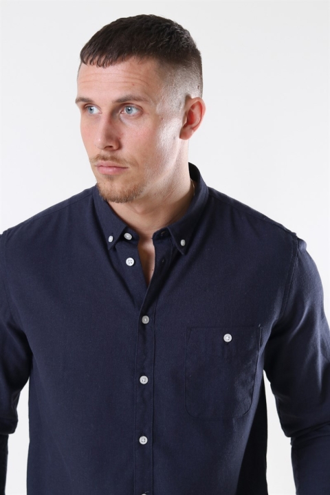 Kronstadt Johan Linen Shirt Navy