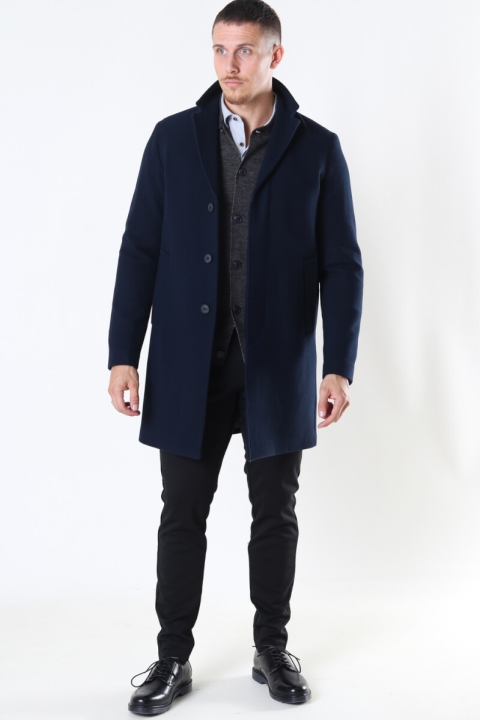 Selected Hagen Wool coat Dark Sapphire