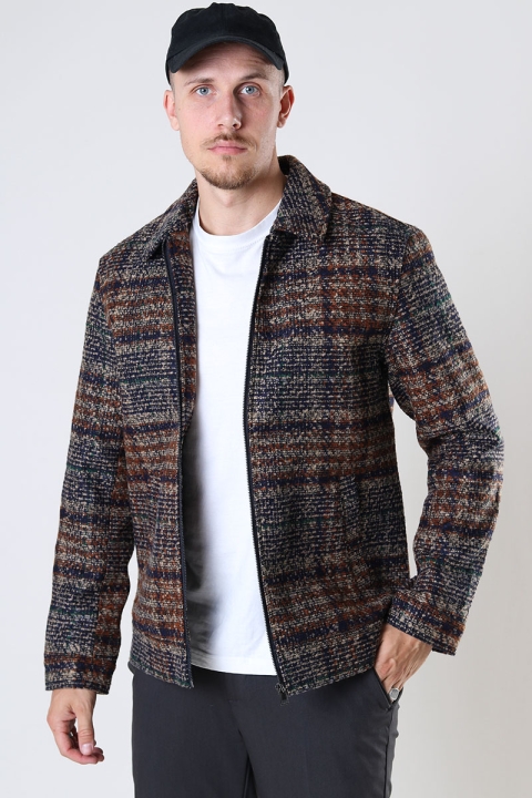 ONLY & SONS LOOP CHECK JACKET Chinchilla