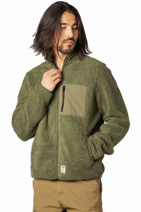 Fat Moose Hugh Fleece Jacket Beetle Green