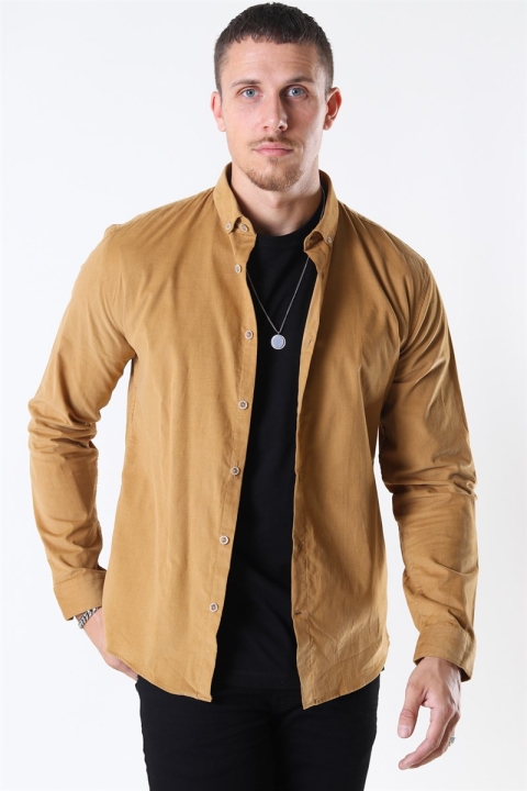 Lindbergh Corduroy Shirt Camel