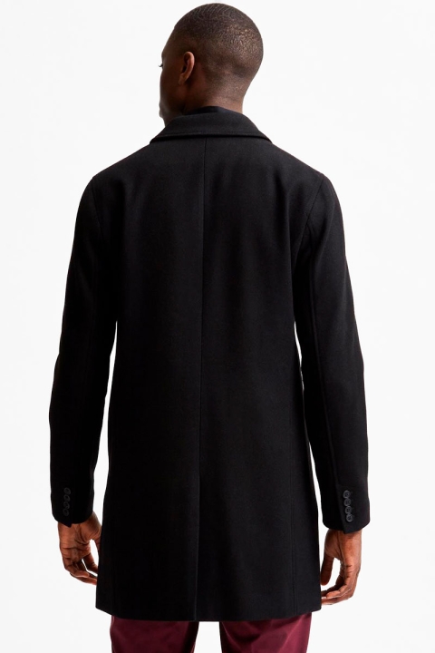 Selected HAGEN WOOL COAT Black Twill