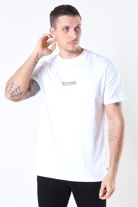 Woodbird Trope Split Tee White