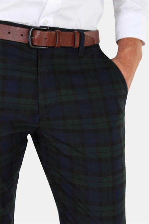 Gabba Pisa Chino Check Pants Navy Green