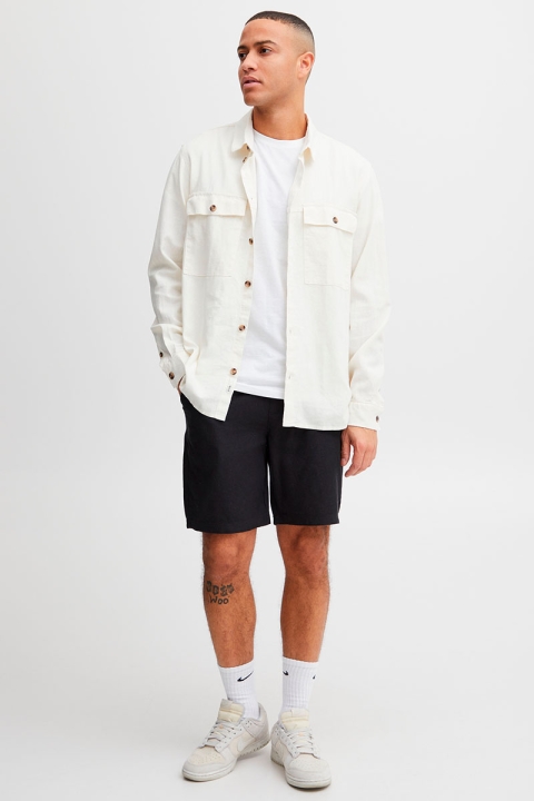 Solid Allan Linen Overshirt Off White