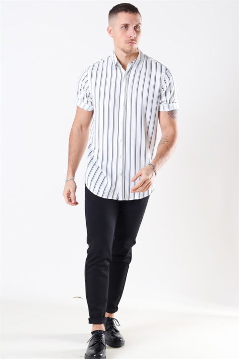 Denim Project Grande S/S Shirt White Stripe
