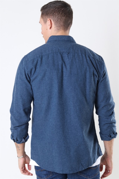 Only & Sons Edin LS Flannel Twill Shirt Bering Sea