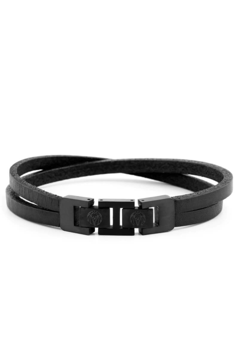 Lucleon Læder Armbånd Black