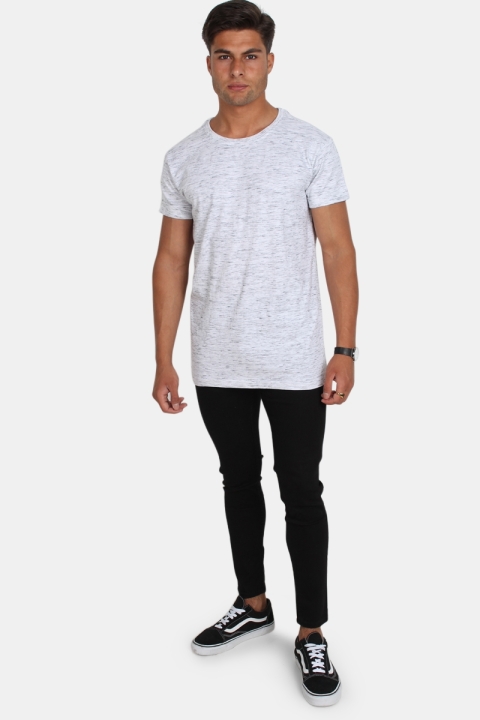 Urban Classics TB1576 Space Dye Turnup T-shirt White/Grey