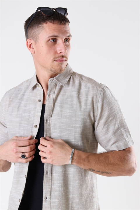 Only & Sons Slub SS Linen Look Shirt Incense