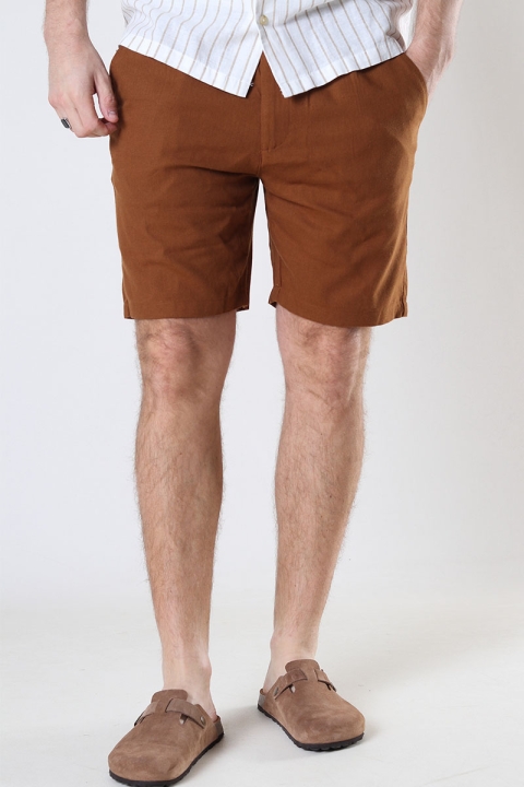 Kronstadt Chill Linen Shorts Tobacco