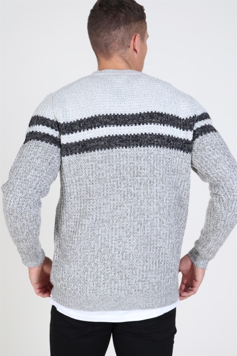 Only & Sons Lazlo Blocked Crew Neck Knit Cloud Dancer