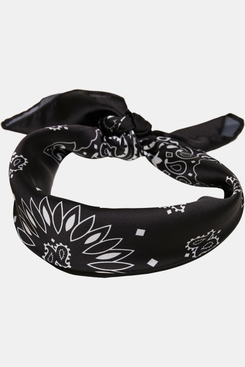 Urban Classics Satin Bandana 2-Pack Black/Lemon