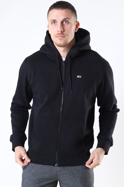 Tommy Jeans Fleece Zip Hoodie Black