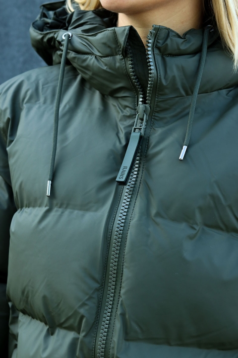 Rains Long Puffer Jacket 03 Green