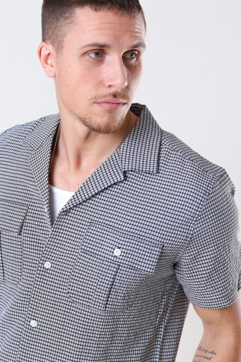 Woodbird Chan Check Shirt Black-White