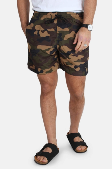 Urban Classics Camo badeshorts woodcamo