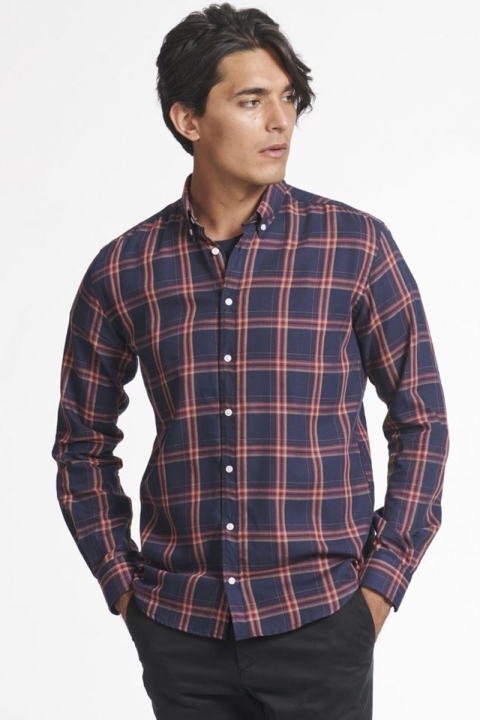 Les Deux Boswell Shirt Dark Navy Check