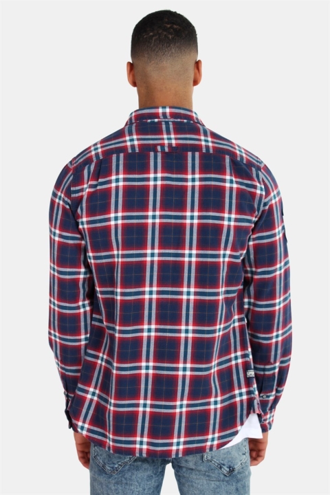 Superdry Lumberjack Lite Shirt Burgundy Horizon Check