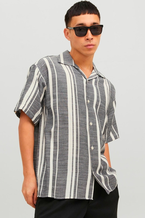 Jack & Jones JORCABANA STRIPE SHIRT SS LN Black