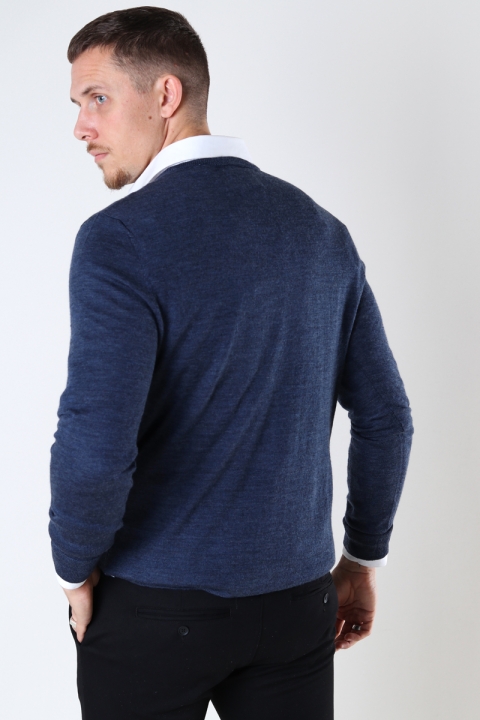 Kronstadt Johs Merino crew neck knit Indigo