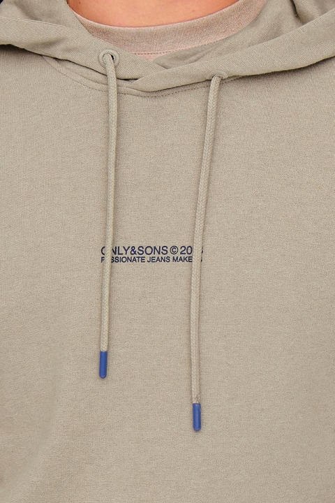 ONLY & SONS ELON LOGO HOOD SWT Silver Lining