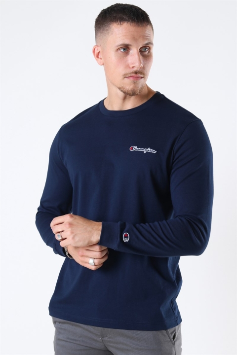 Champion Crewneck Long Sleeve T-Shirt Navy