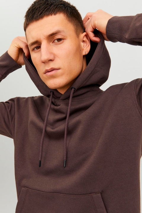 Jack & Jones Star Basic Sweat Hood Seal Brown