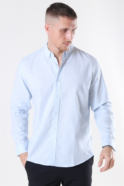 Clean Cut Copenhagen Cotton Linen Shirt Sky Blue
