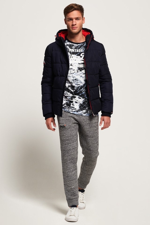 Superdry Sports Puffer Jacket Navy/Bright Red
