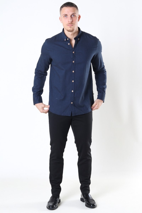 Kronstadt Johan Diego Cotton Shirt Navy