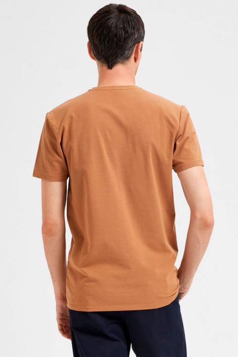 Selected Hael SS N-neck Tee Toasted Coconut