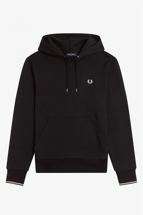 Fred Perry TIPPED HOODED SWEATSH 102 Black