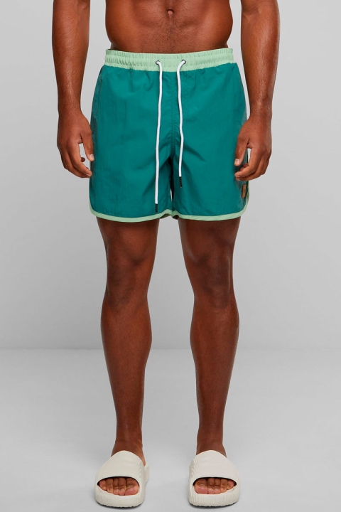 Urban Classics Retro Swimshorts Vintagre Green