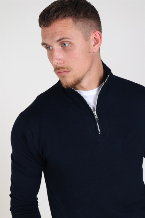 Tailored & Originals Murray Half Zip Knit Insignia Blue