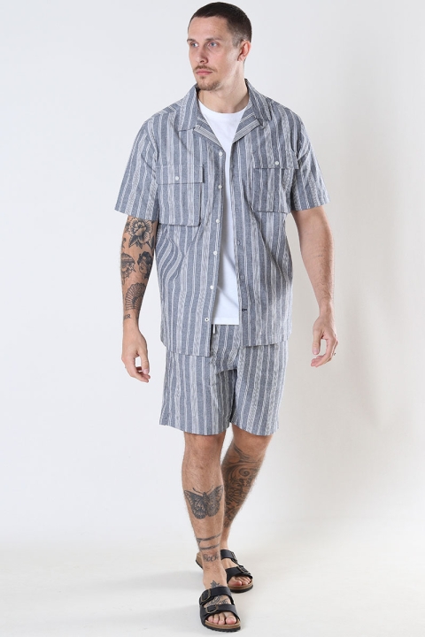 Kronstadt Ramon Cuba Linen Stripe 04 S/S Dutch Blue