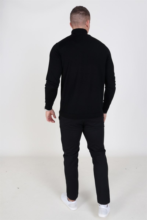 Selected Merino Rullekrave Knit Black