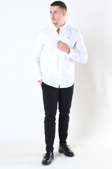Tommy Jeans Slim Stretch Oxford Shirt White
